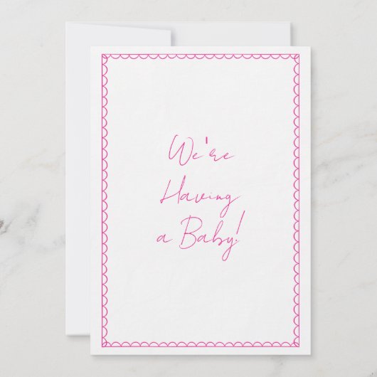 Roze Baby shower uitnodiging | Brunch-uitnodiging (Achterkant)