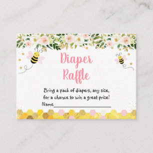 Roze Baby shower van bier Informatiekaartje