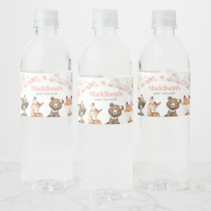 Roze Baby shower van bosbouillon Waterfles Etiket