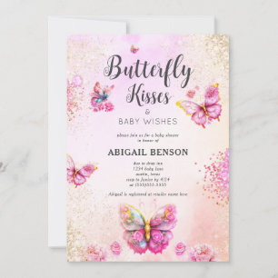 Roze Baby shower van Butterfly Kaart