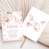 Roze Baby shower van Butterfly Kaart
