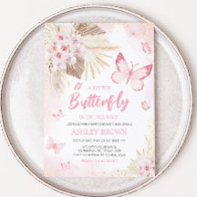 Roze Baby shower van Butterfly