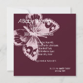 Roze Baby shower van Butterfly Kaart (Achterkant)