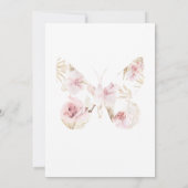 Roze Baby shower van Butterfly Kaart (Achterkant)