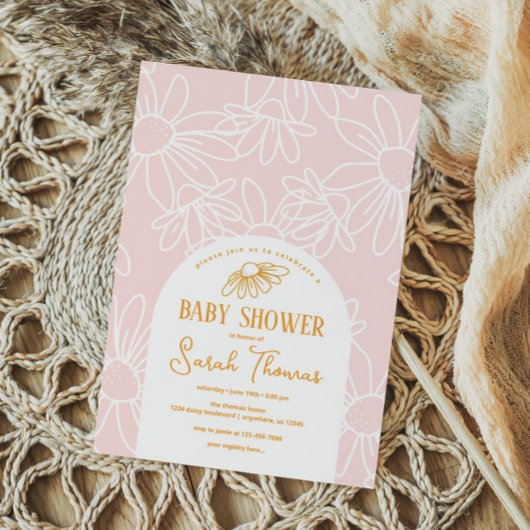 Roze Baby shower van Daisy Girl Kaart