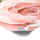 Roze Baby shower van de Floral Bunny Poster (Hoek)