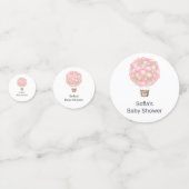 Roze Baby shower van de luchtballon Confetti (Voorkanten)