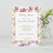 Roze Baby shower van Floral Kaart (Staand voorkant)