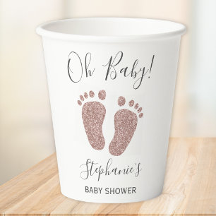 Roze Baby shower van Glitter Girl Papieren Bekers