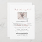 Roze Baby shower van Mail Virtual Long Distance Kaart (Voorkant / Achterkant)