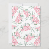 Roze Baby shower van olifant Kaart (Achterkant)