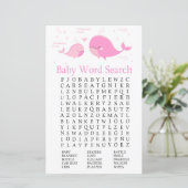 Roze Baby shower Word Search Game (Staand voorkant)