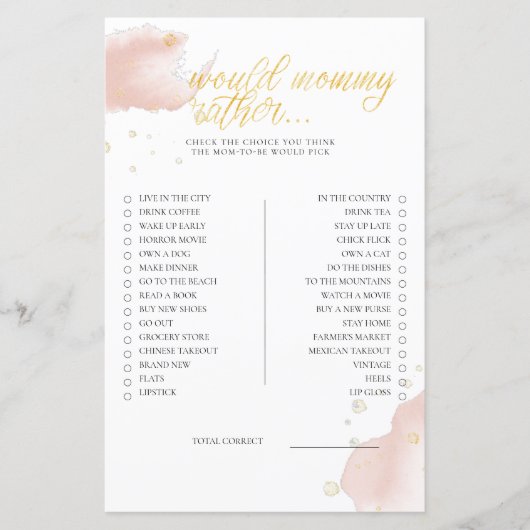 Roze Baby shower zou een mammie zijn (Voorkant)