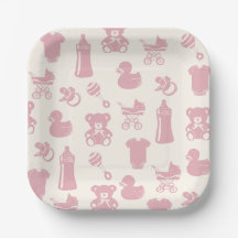 Roze Baby showers patroon