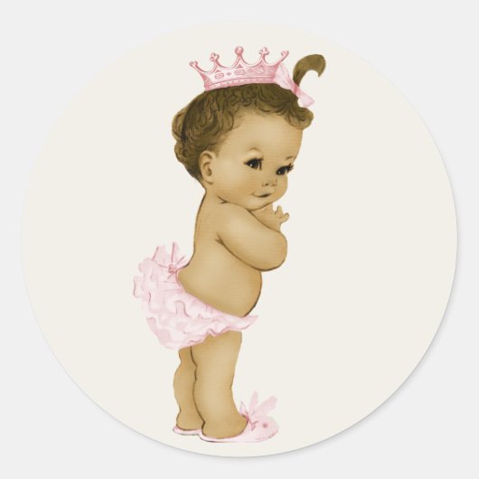  Roze Baby showers Stickers (Voorkant)