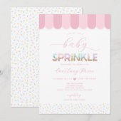 Roze Baby Sprinkle Baby shower Kaart (Voorkant / Achterkant)