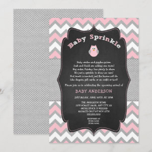 Roze baby sprinkle, baby shower voor meisjes kaart