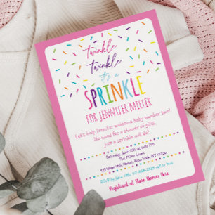 Roze Baby Sprinkle Kaart