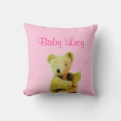 Roze Baby Teddy Bear Sierkussen (Voorkant)