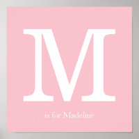Roze Baby ursery Monogram