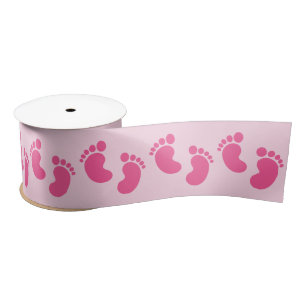 Roze Baby voetafdruk Lint