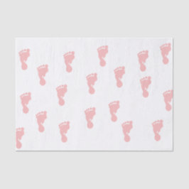Roze Baby voetafdrukken 10lb-papier voor weefselpr Tissuepapier