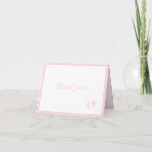 Roze Baby Voetafdrukken - Bedankt