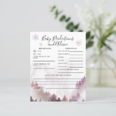 Roze Baby voorspelling en advies Kaart (Staand voorkant)