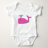 Roze Baby walvisapparel Romper (Voorkant)