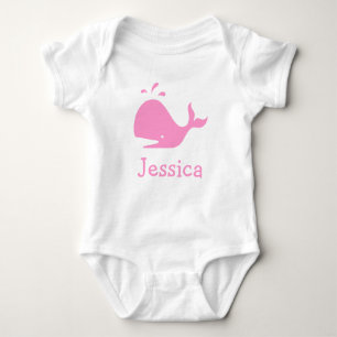 Roze babykleding voor walvis    romper
