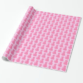 roze babykleerkat cadeaupapier (Uitgerold)