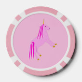  roze babymeisje Unicorn Poker Chips (Achterkant)