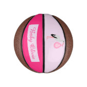  roze babymeisje Winkel aangepast Basketbal (Verticaal)