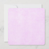 Roze babymeisjesdouche kaart (Achterkant)