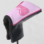 roze babymeisjeskat Aangepast Golfheadcover (3/4 voorkant)