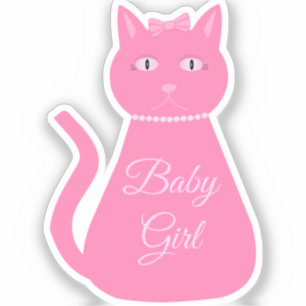 roze babymeisjeskat Aangepast Sticker