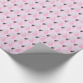  roze babymeisjeswinkel cadeaupapier (Hoek)