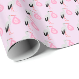 roze babymeisjeswinkel cadeaupapier