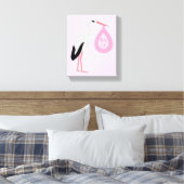 roze babymeisjeswinkel canvas afdruk (Insitu (Slaapkamer))