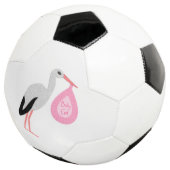  roze babymeisjeswinkel voetbal (Drie kwart)