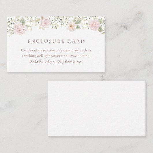 Roze Baby's Adem Enclosurekaart Informatiekaartje (Voorkant / Achterkant)