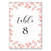 Roze Baby's Breath Bloemen waterverf bruiloft Kaart (Achterkant)