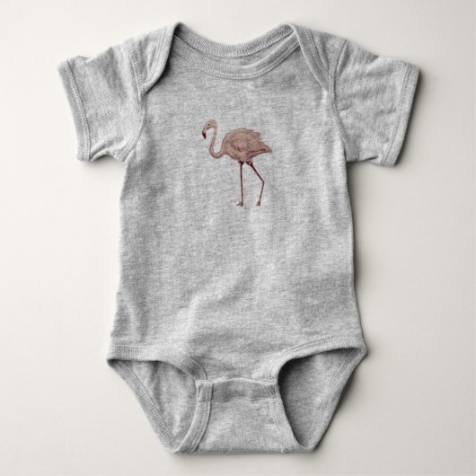 Roze Babyshort Flamingo Romper (Voorkant)