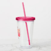 Roze Bachelorette Party Bruid Squad Bruidsmeisje Acryl Drinkbeker (Links)