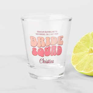 Roze Bachelorette Party Bruid Squad Bruidsmeisje Shot Glas