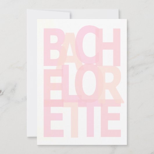 Roze Bachelorette Party Uitnodigingen (Achterkant)