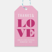 Roze Bachelorette-weekend Cadeaulabel (Voorkant)