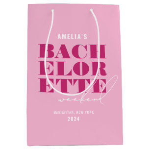 Roze Bachelorette-weekend Medium Cadeauzakje