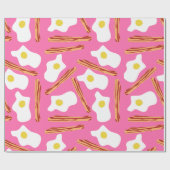 Roze Bacon- en eierpakpapier Cadeaupapier (Vlak)