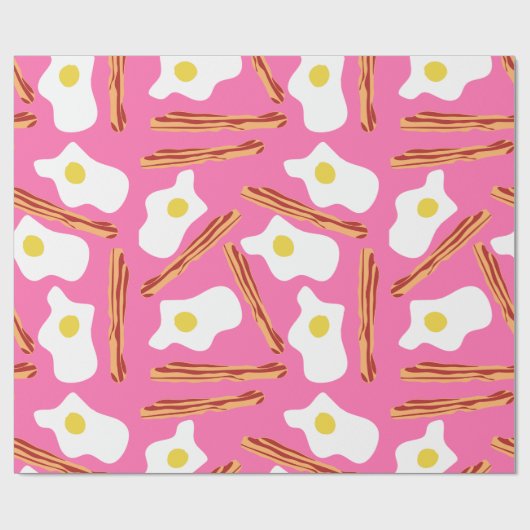 Roze Bacon- en eierpakpapier Cadeaupapier (Vlak)